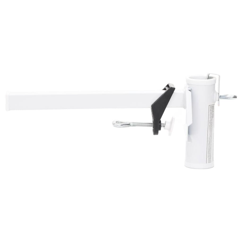 vidaXL Clemă de umbrelă pentru balcon, alb, 38 mm, oțel vidaXL Clemă de umbrelă pentru balcon, alb, 38 mm, oțel