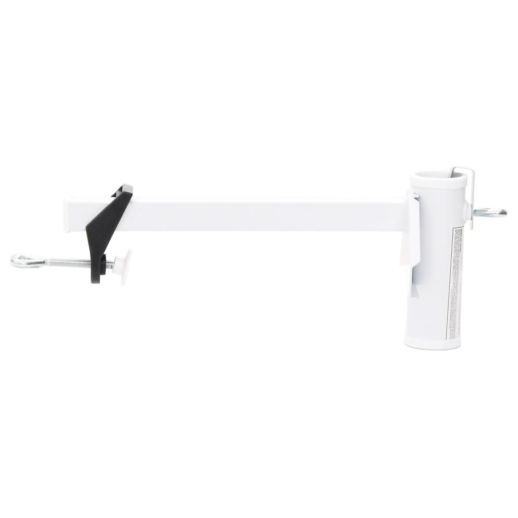 vidaXL Clemă de umbrelă pentru balcon, alb, 38 mm, oțel vidaXL Clemă de umbrelă pentru balcon, alb, 38 mm, oțel