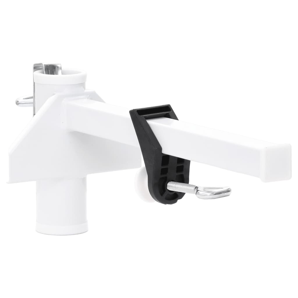vidaXL Clemă de umbrelă pentru balcon, alb, 38 mm, oțel vidaXL Clemă de umbrelă pentru balcon, alb, 38 mm, oțel