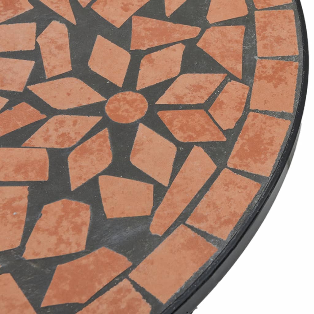 vidaXL Masă de bistro, cărămiziu, Ø50x70 cm, ceramică, model mozaic vidaXL Masă de bistro, cărămiziu, Ø50x70 cm, ceramică, model mozaic