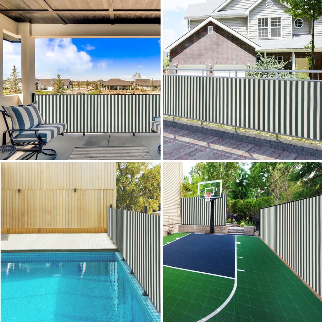 vidaXL Plasă protecție intimitate, verde/alb, 1,8x10 m, HDPE, 195 g/m²