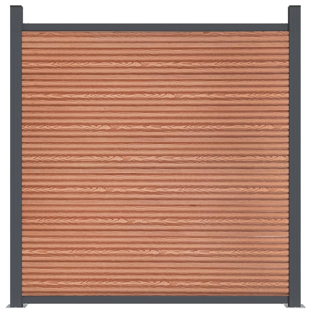 vidaXL Panouri de gard, maro, 180x186 cm, WPC vidaXL Panouri de gard, maro, 180x186 cm, WPC