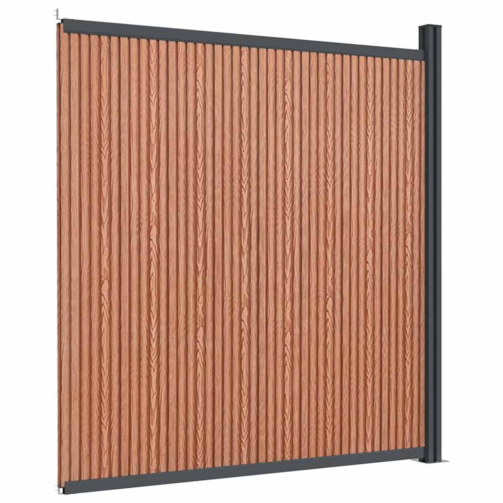 vidaXL Panouri de gard, maro, 173x186 cm, WPC vidaXL Panouri de gard, maro, 173x186 cm, WPC