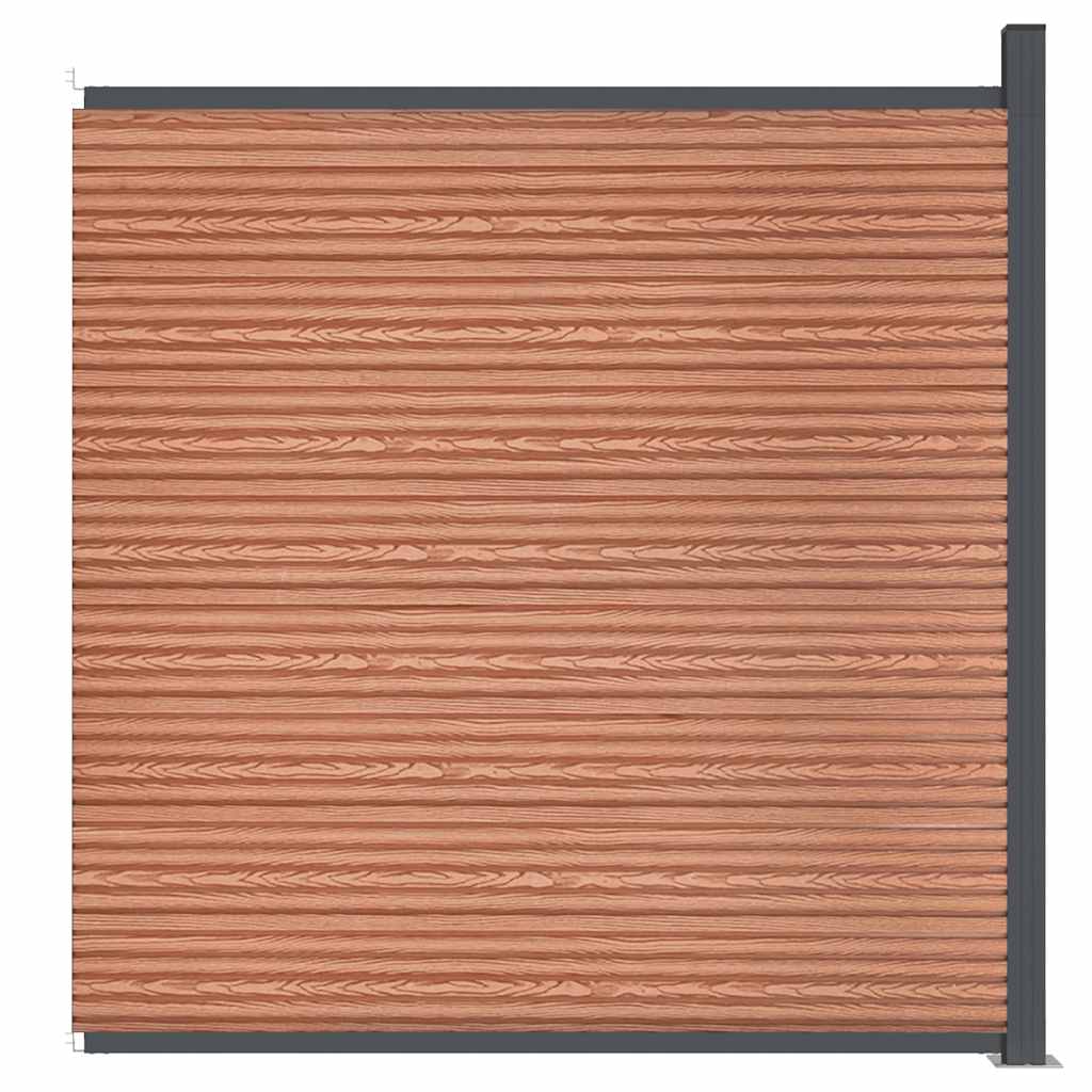 vidaXL Panouri de gard, maro, 173x186 cm, WPC vidaXL Panouri de gard, maro, 173x186 cm, WPC