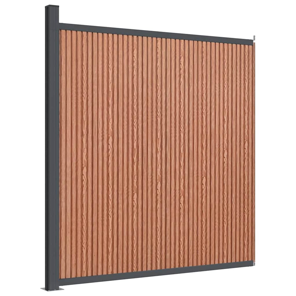 vidaXL Panouri de gard, maro, 173x186 cm, WPC vidaXL Panouri de gard, maro, 173x186 cm, WPC