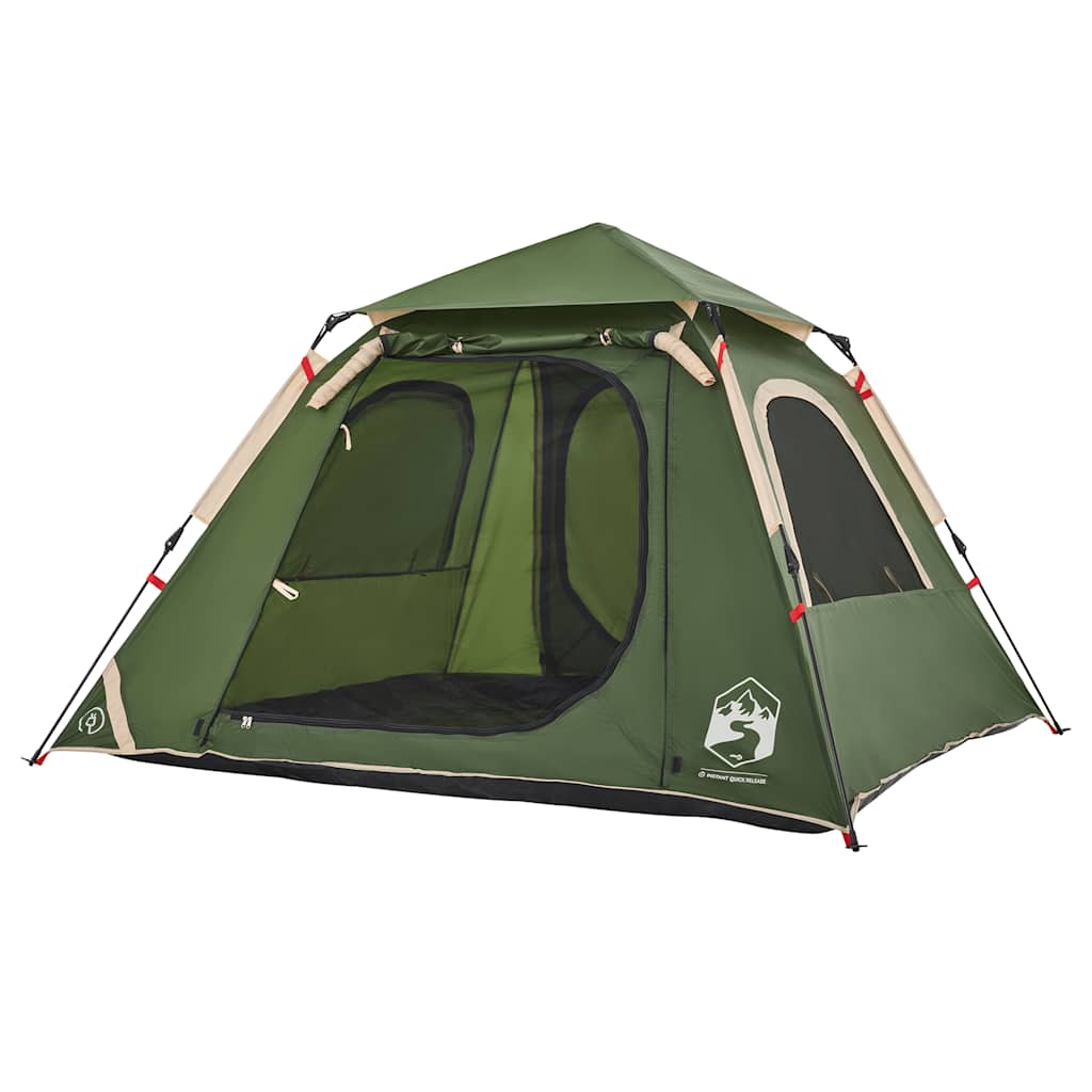 vidaXL Cort de camping cupolă 4 persoane, setare rapidă, verde