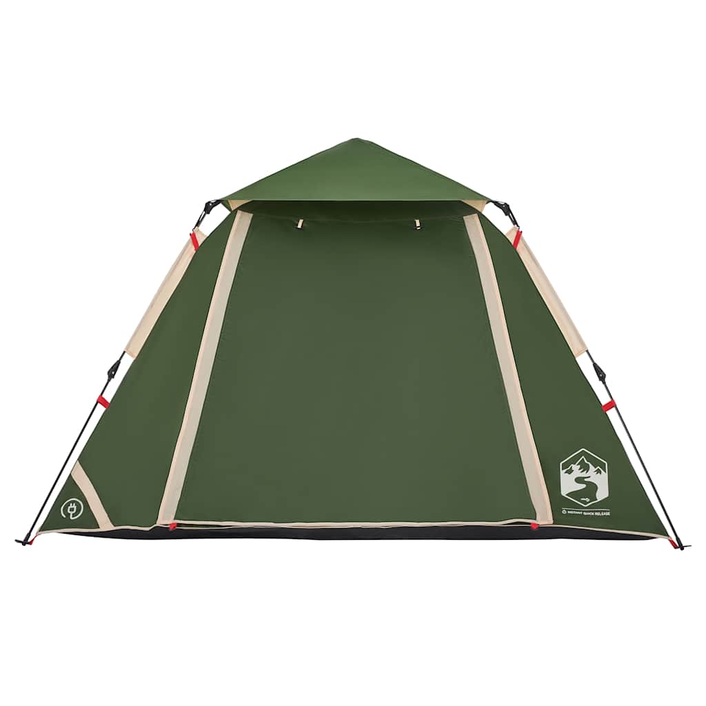 vidaXL Cort de camping cupolă 4 persoane, setare rapidă, verde