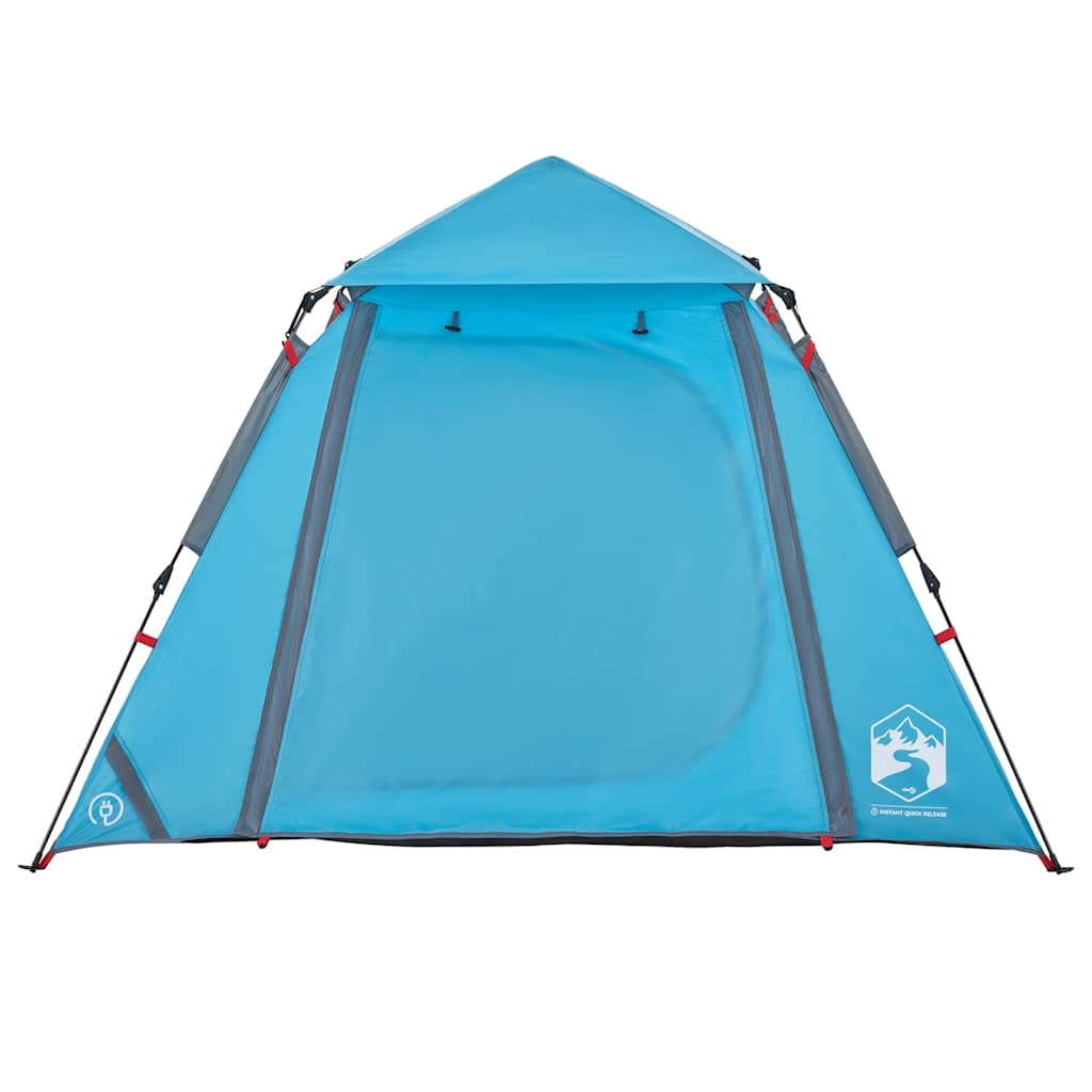 vidaXL Cort de camping cupolă 4 persoane, setare rapidă, albastru