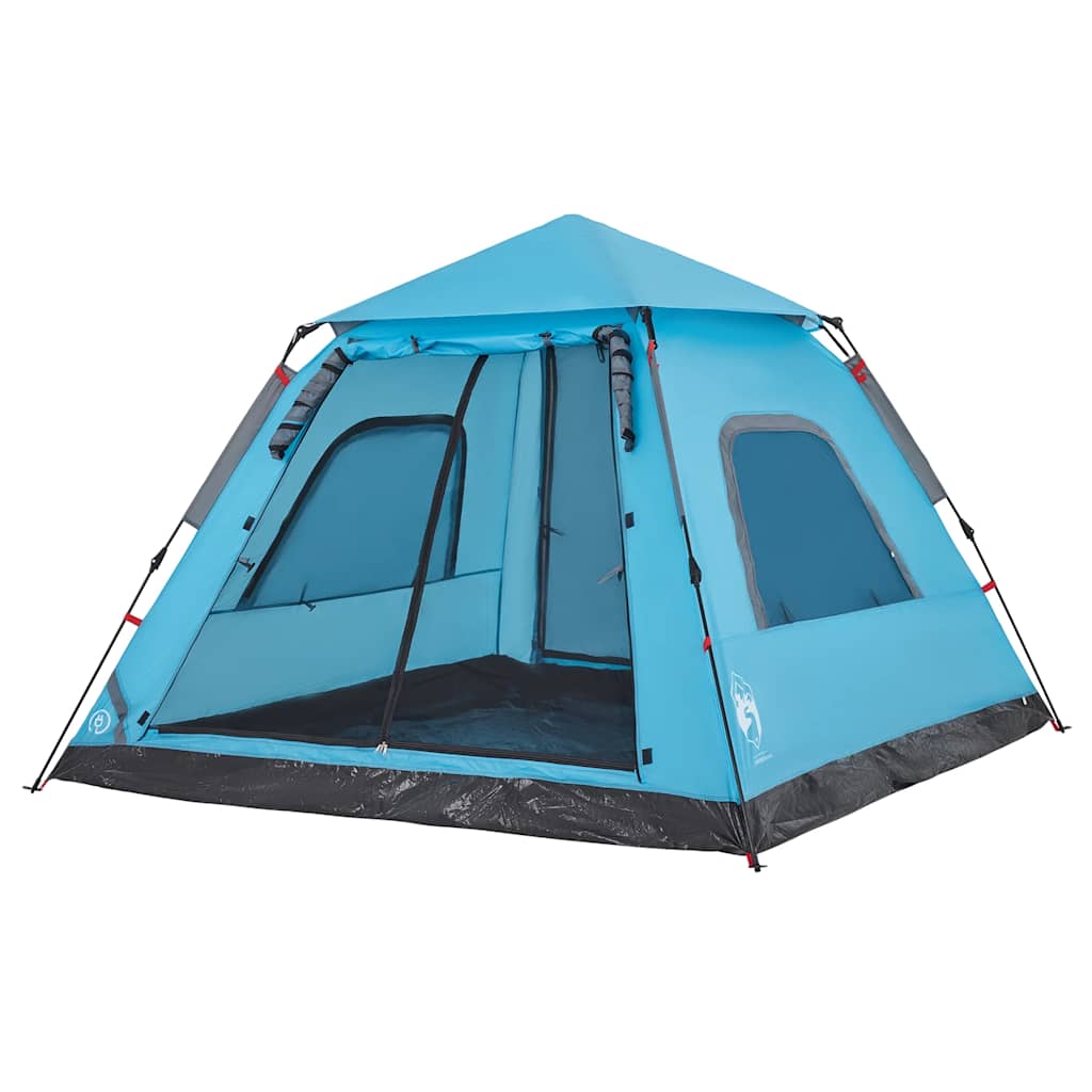 vidaXL Cort de camping cupolă 5 persoane, setare rapidă, albastru