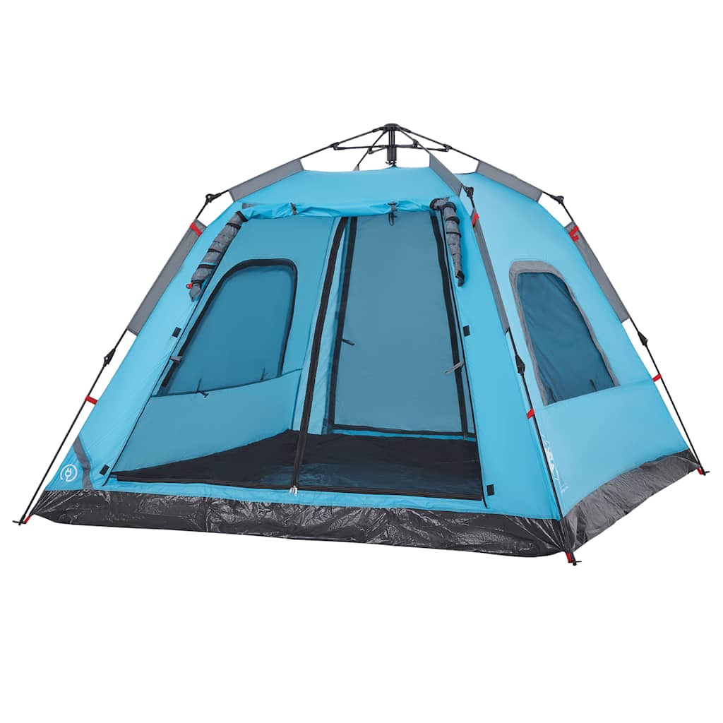 vidaXL Cort de camping cupolă 5 persoane, setare rapidă, albastru