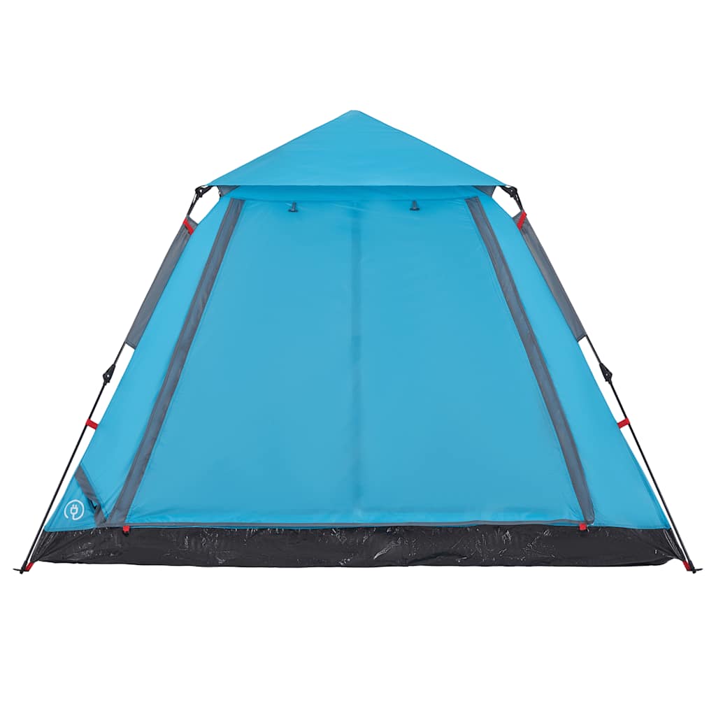 vidaXL Cort de camping cupolă 5 persoane, setare rapidă, albastru