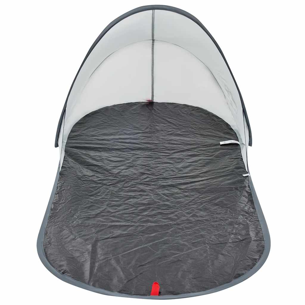 vidaXL Cort de plajă pop-up, gri, impermeabil