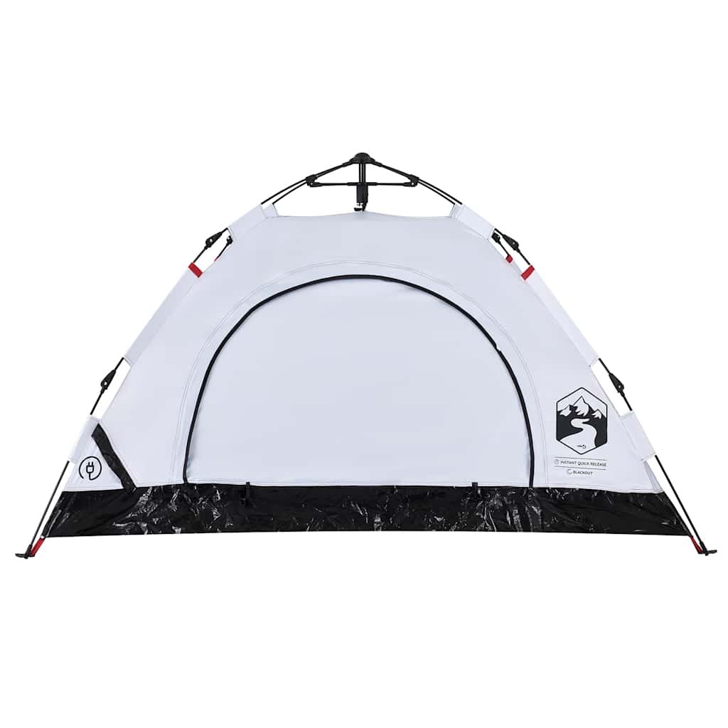 vidaXL Cort de camping 2 persoane, alb opac, setare rapidă, țesătură vidaXL Cort de camping 2 persoane, alb opac, setare rapidă, țesătură