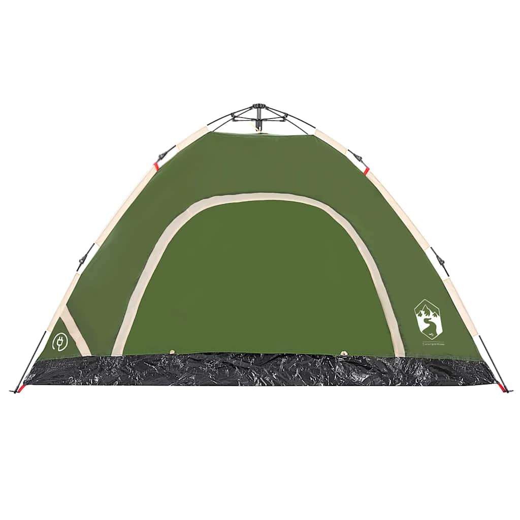 vidaXL Cort de camping pentru 4 persoane, setare rapidă, verde