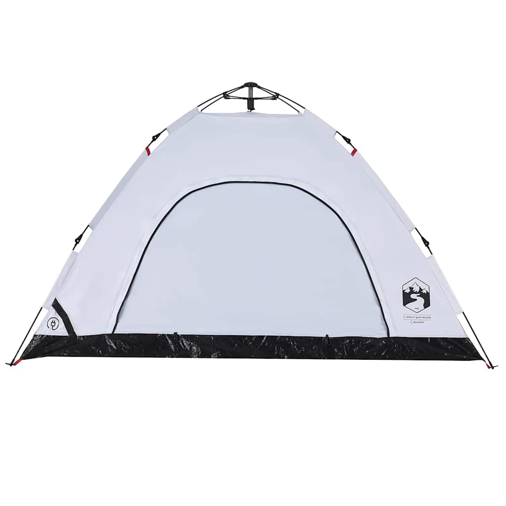 vidaXL Cort de camping 4 persoane, alb opac, setare rapidă, țesătură vidaXL Cort de camping 4 persoane, alb opac, setare rapidă, țesătură