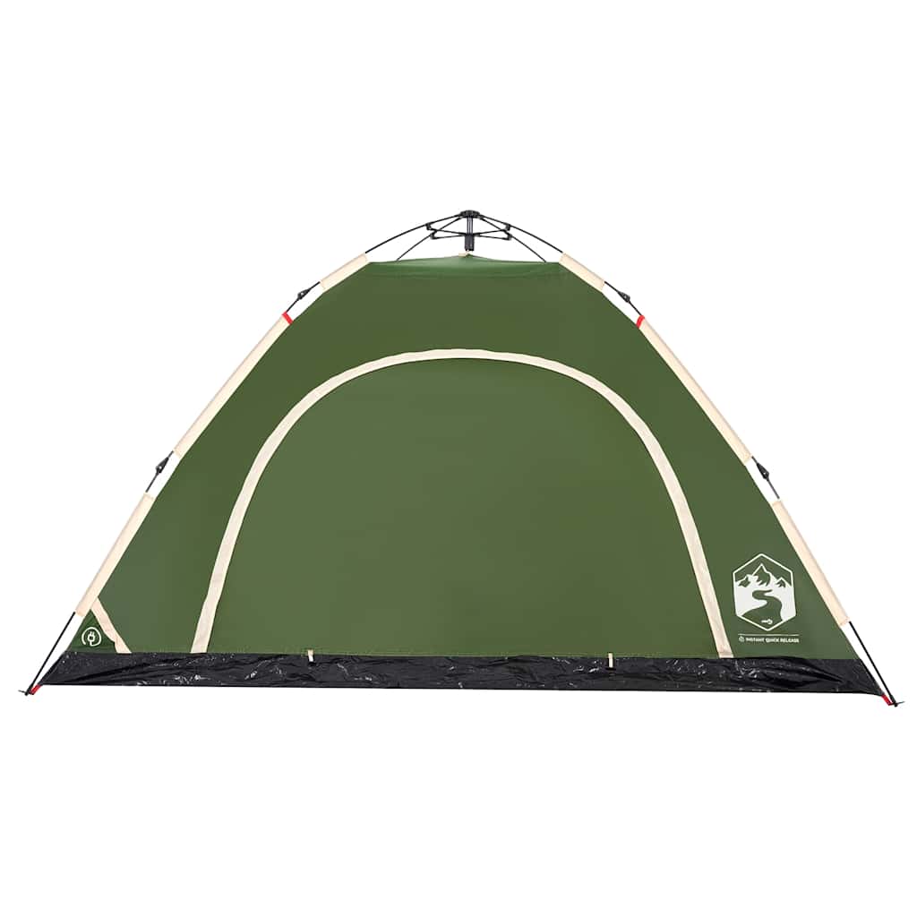 vidaXL Cort de camping pentru 5 persoane, eliberare rapidă, verde
