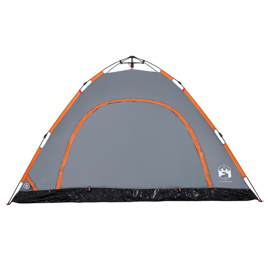 vidaXL Cort camping, 5 persoane, gri/oranj, setare rapidă vidaXL Cort camping, 5 persoane, gri/oranj, setare rapidă