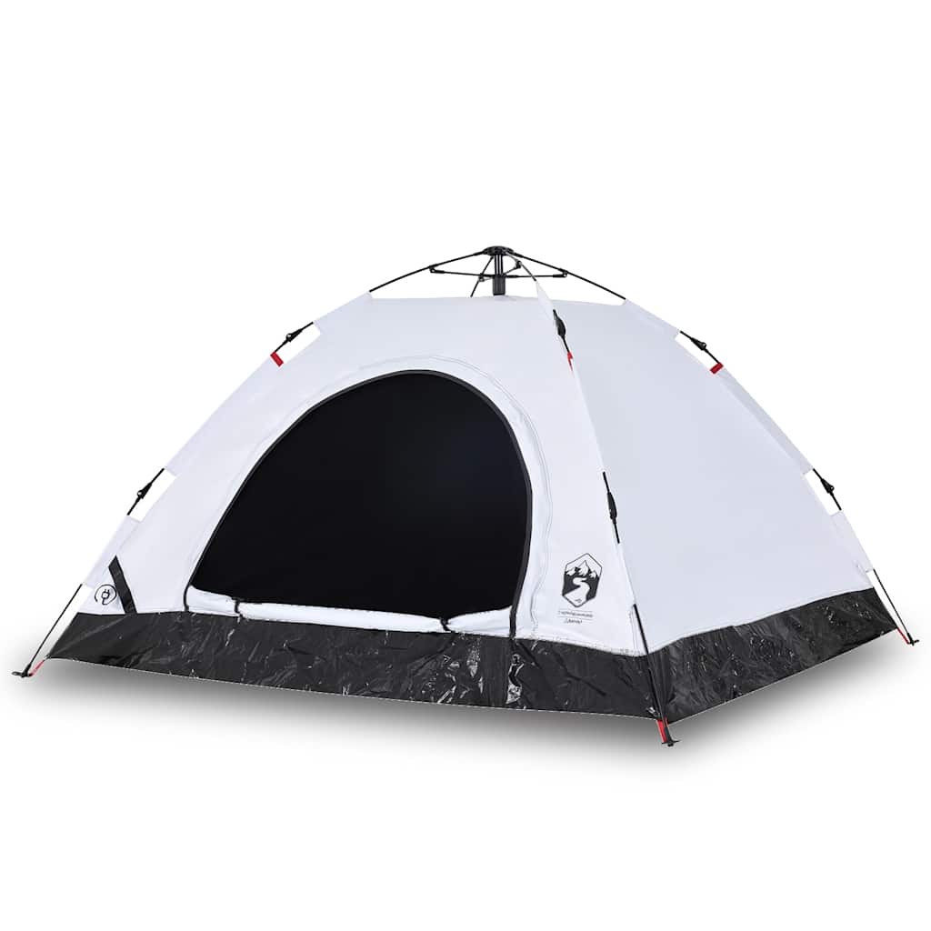 vidaXL Cort de camping 5 persoane, alb opac, setare rapidă, țesătură vidaXL Cort de camping 5 persoane, alb opac, setare rapidă, țesătură