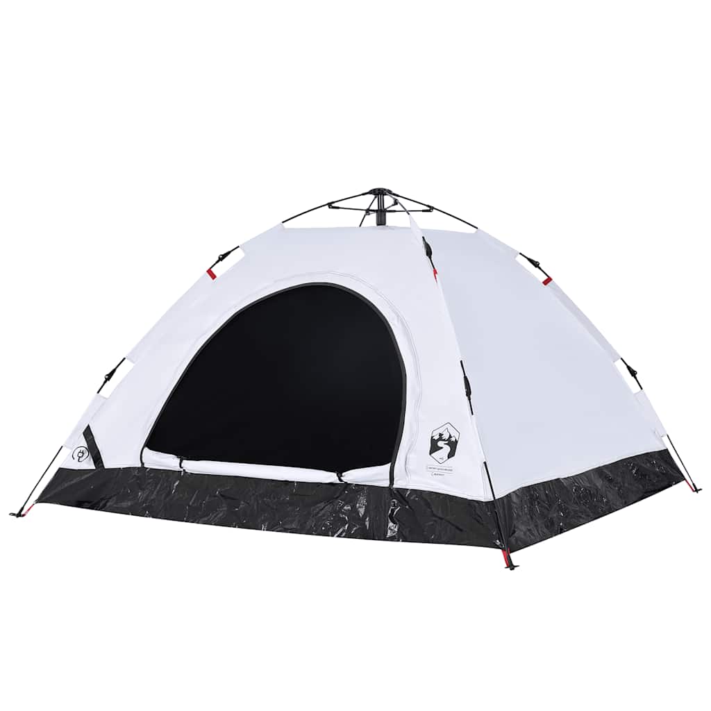 vidaXL Cort de camping 5 persoane, alb opac, setare rapidă, țesătură vidaXL Cort de camping 5 persoane, alb opac, setare rapidă, țesătură