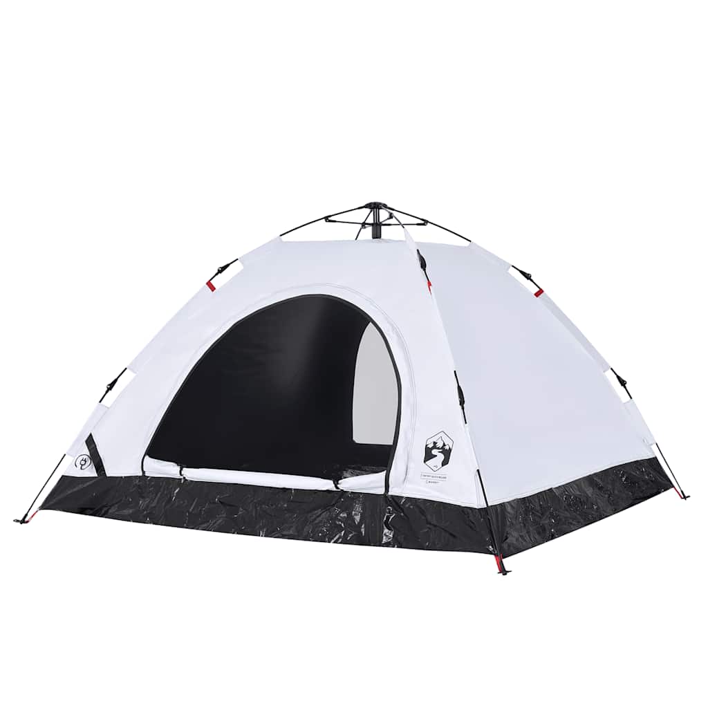 vidaXL Cort de camping 5 persoane, alb opac, setare rapidă, țesătură vidaXL Cort de camping 5 persoane, alb opac, setare rapidă, țesătură