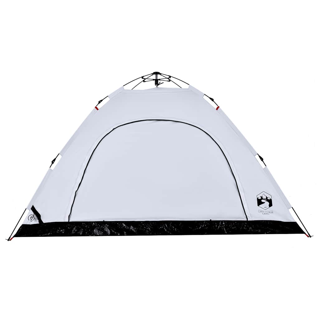 vidaXL Cort de camping 5 persoane, alb opac, setare rapidă, țesătură vidaXL Cort de camping 5 persoane, alb opac, setare rapidă, țesătură
