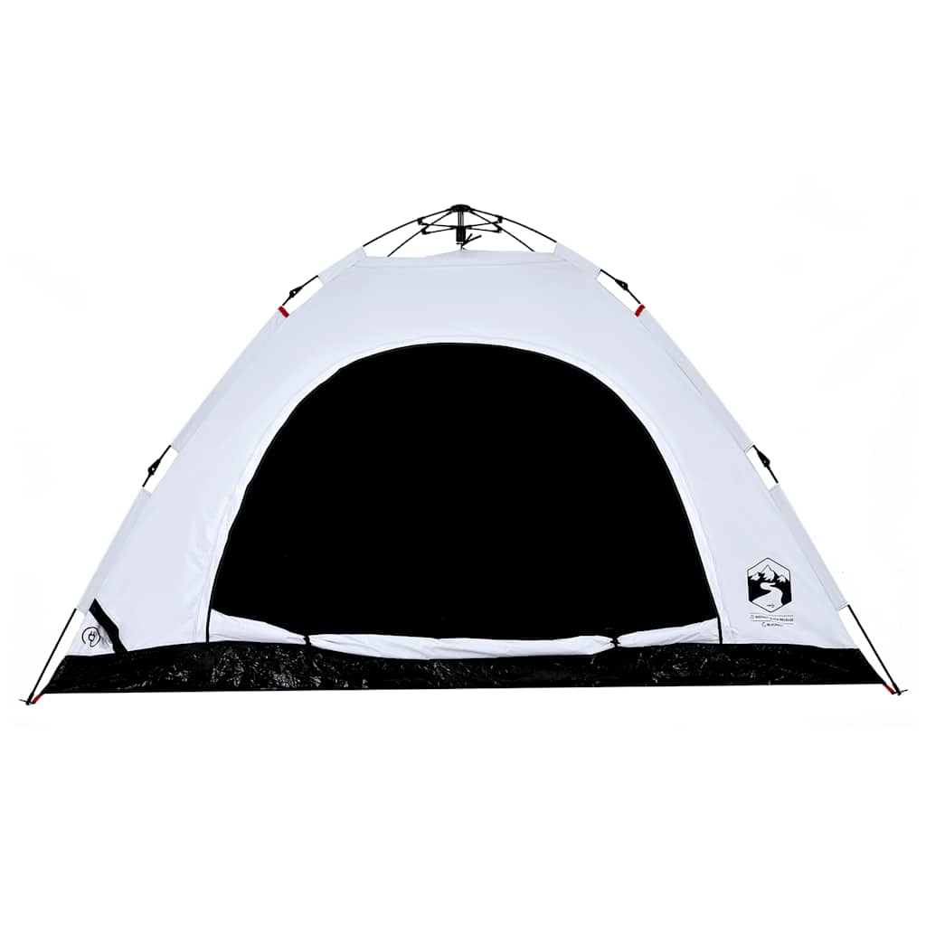 vidaXL Cort de camping 5 persoane, alb opac, setare rapidă, țesătură vidaXL Cort de camping 5 persoane, alb opac, setare rapidă, țesătură