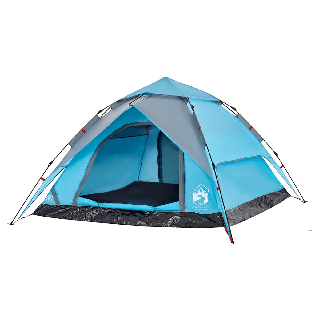 vidaXL Cort de camping cupolă 4 persoane, setare rapidă, albastru