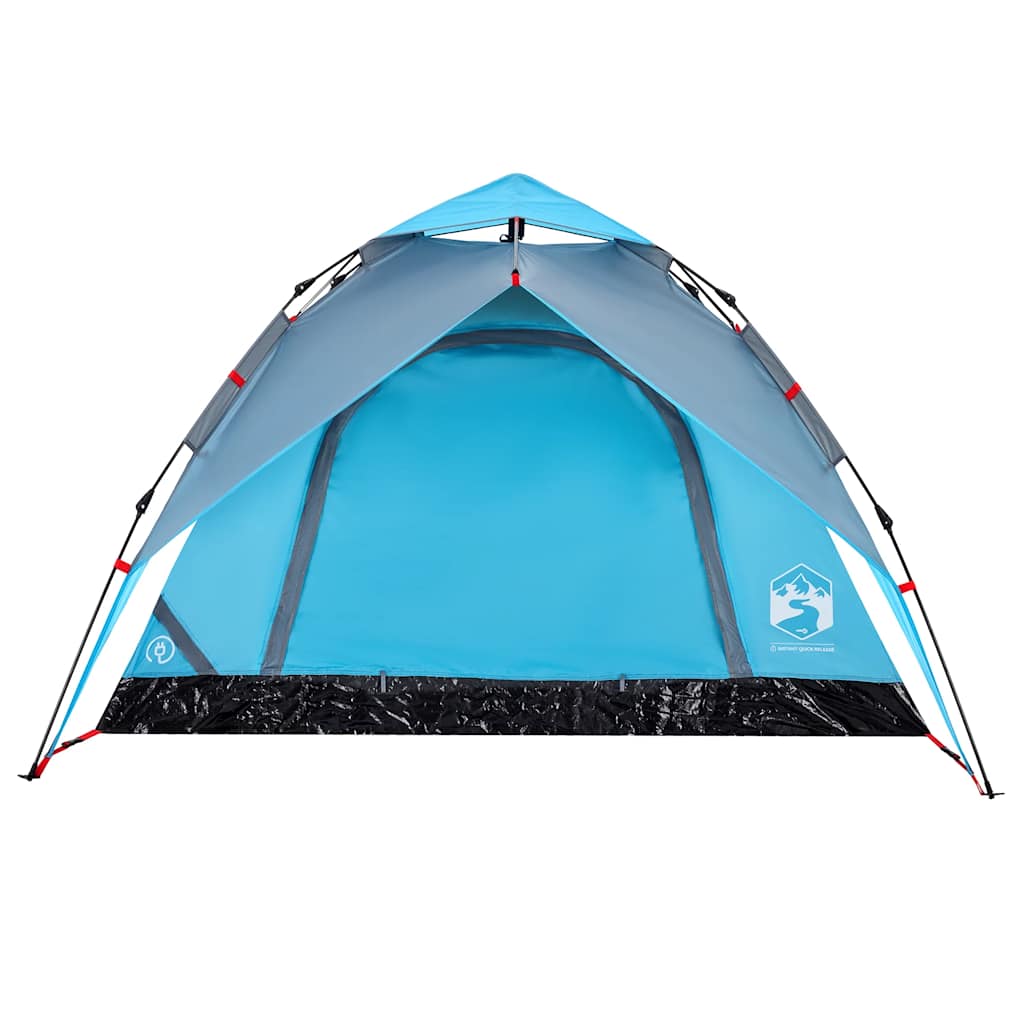 vidaXL Cort de camping cupolă 4 persoane, setare rapidă, albastru