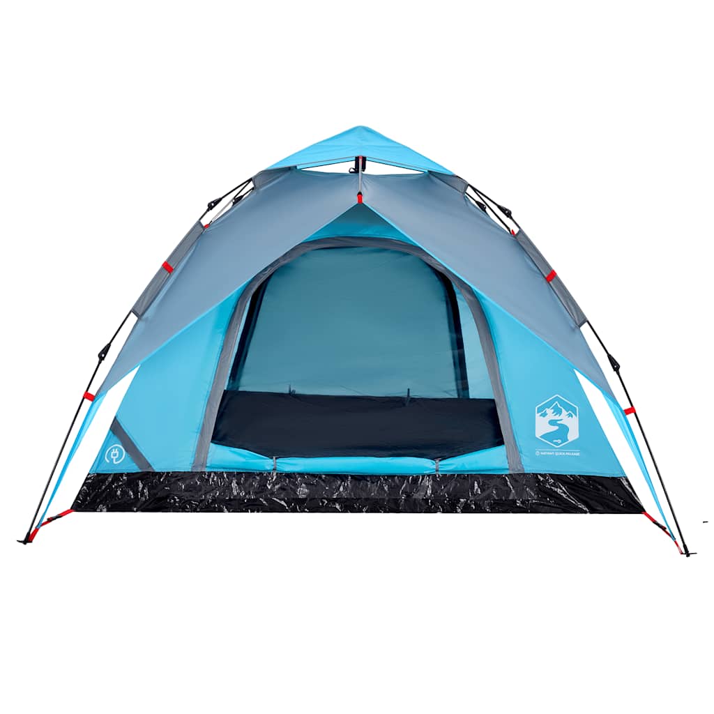 vidaXL Cort de camping cupolă 4 persoane, setare rapidă, albastru