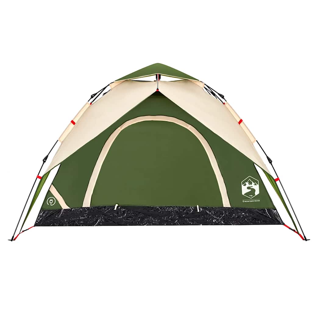 vidaXL Cort de camping cupolă 5 persoane, setare rapidă, verde