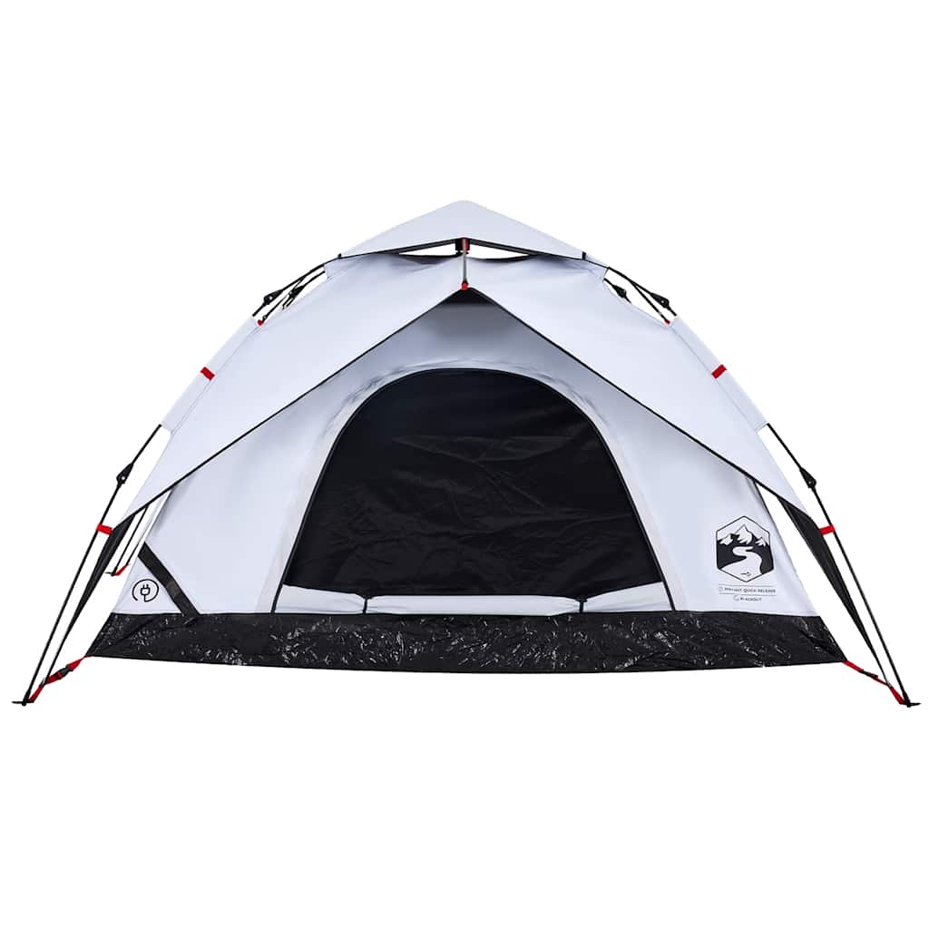 vidaXL Cort de camping 5 persoane, alb opac, setare rapidă, țesătură vidaXL Cort de camping 5 persoane, alb opac, setare rapidă, țesătură