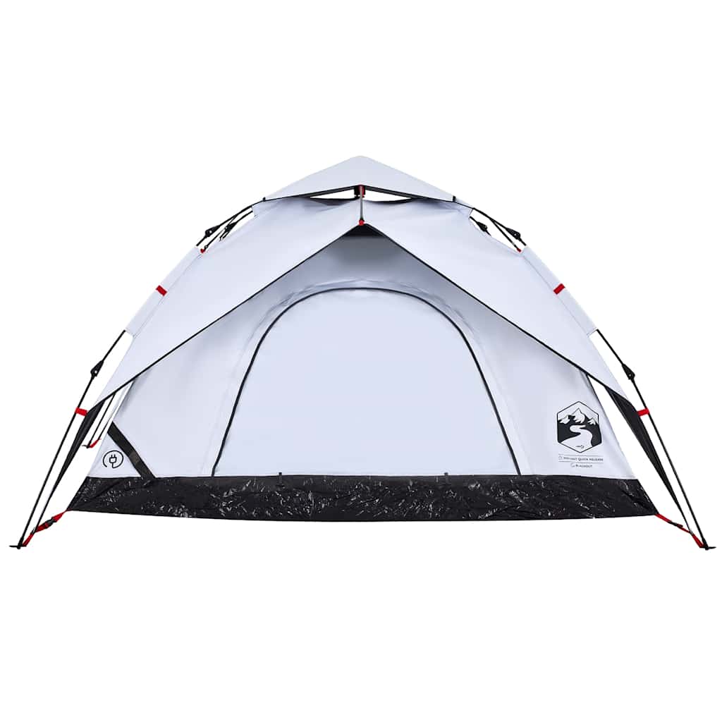vidaXL Cort de camping 5 persoane, alb opac, setare rapidă, țesătură vidaXL Cort de camping 5 persoane, alb opac, setare rapidă, țesătură
