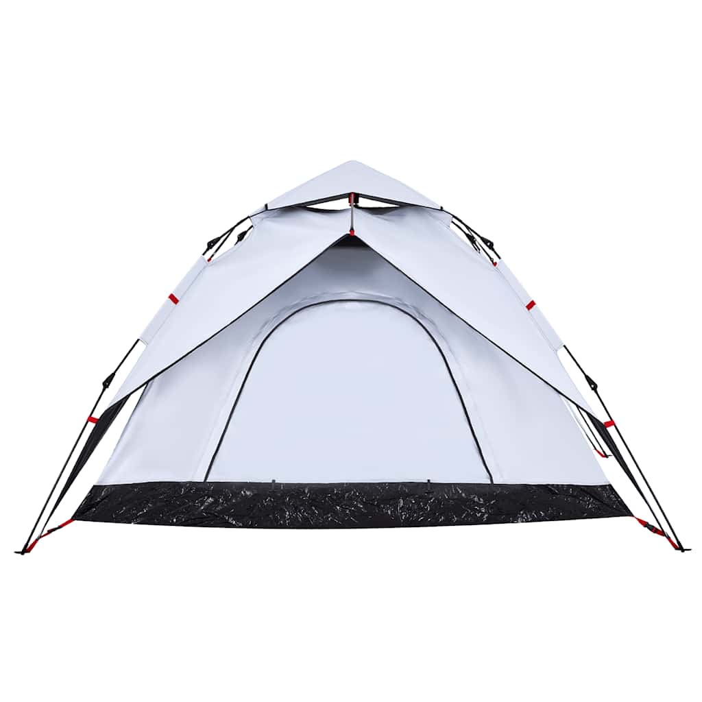 vidaXL Cort de camping 5 persoane, alb opac, setare rapidă, țesătură vidaXL Cort de camping 5 persoane, alb opac, setare rapidă, țesătură