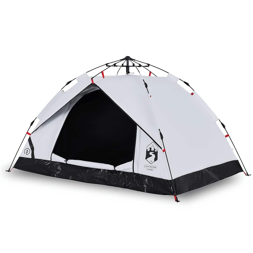 vidaXL Cort de camping 2 persoane, alb opac, setare rapidă, țesătură vidaXL Cort de camping 2 persoane, alb opac, setare rapidă, țesătură