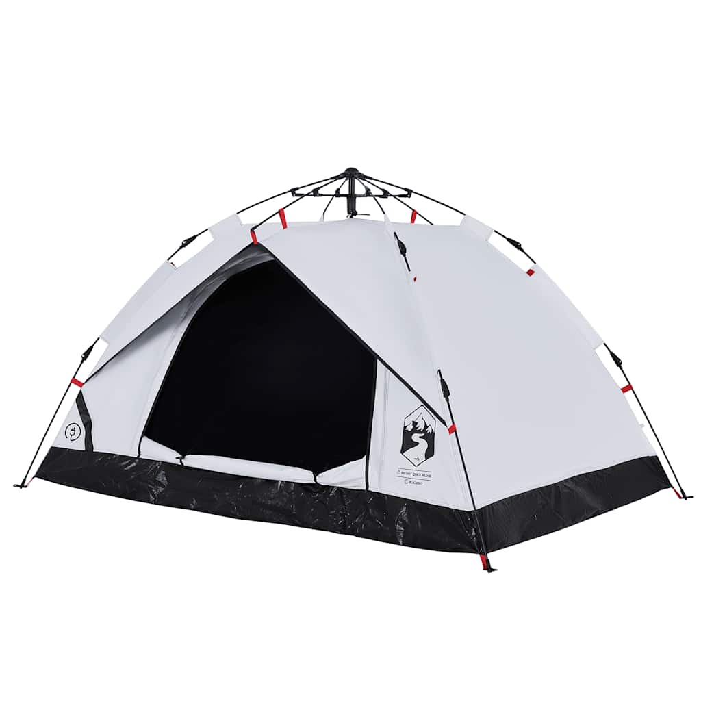 vidaXL Cort de camping 2 persoane, alb opac, setare rapidă, țesătură vidaXL Cort de camping 2 persoane, alb opac, setare rapidă, țesătură