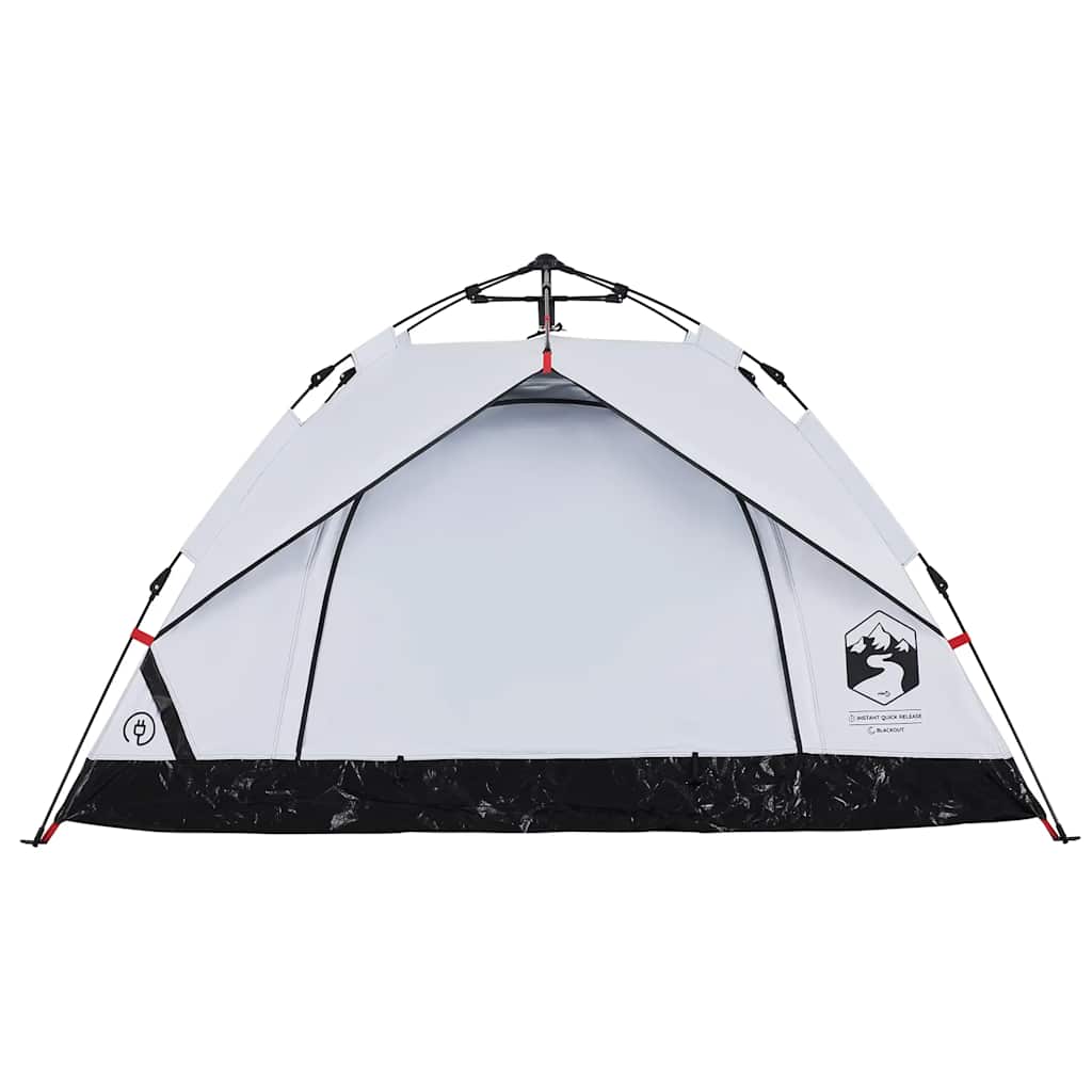 vidaXL Cort de camping 2 persoane, alb opac, setare rapidă, țesătură vidaXL Cort de camping 2 persoane, alb opac, setare rapidă, țesătură