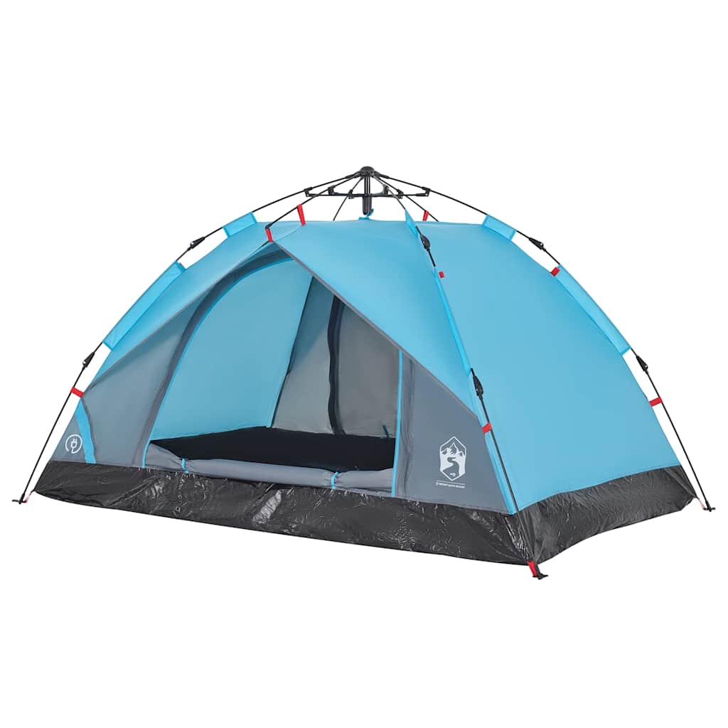 vidaXL Cort de camping cupolă 3 persoane, setare rapidă, albastru vidaXL Cort de camping cupolă 3 persoane, setare rapidă, albastru