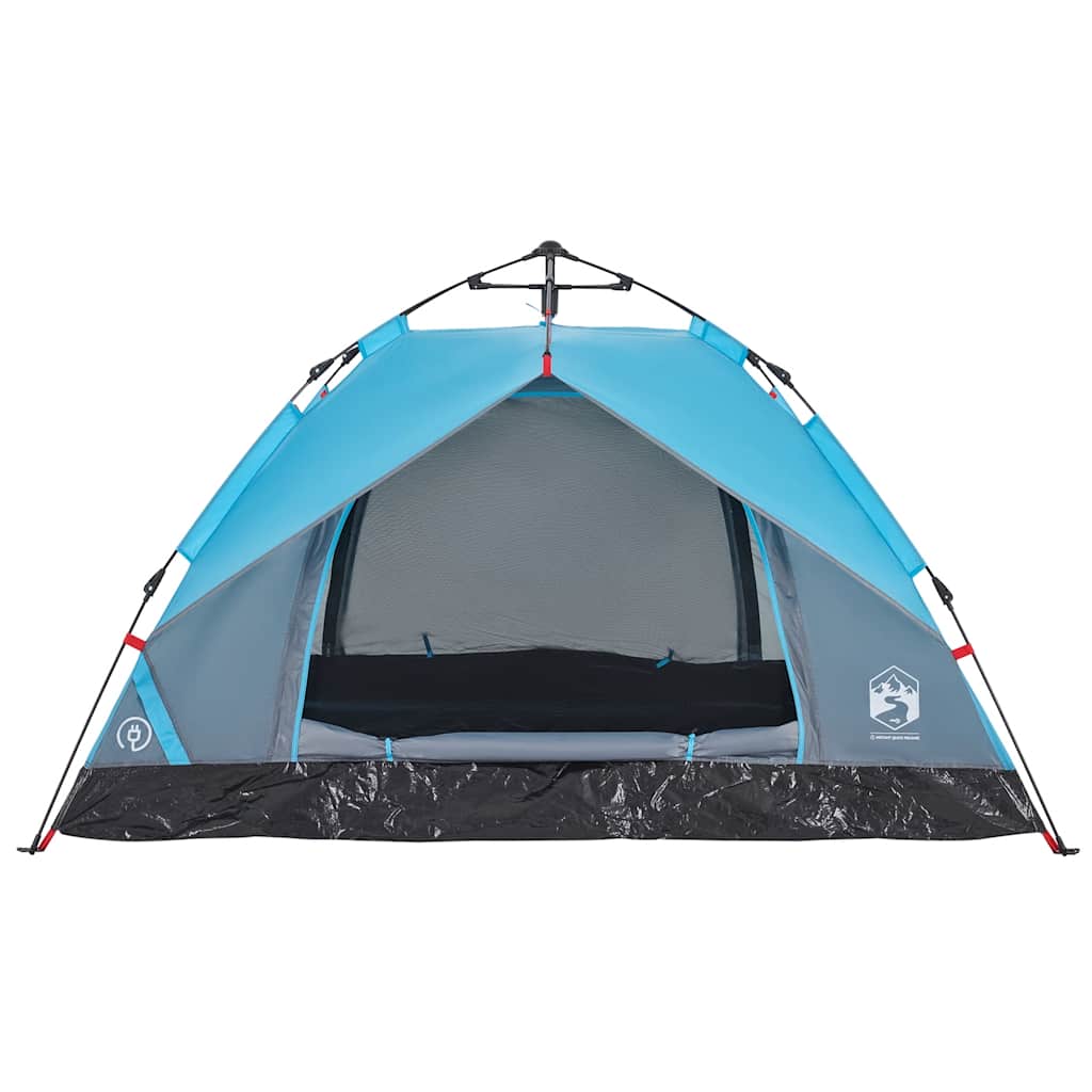 vidaXL Cort de camping cupolă 3 persoane, setare rapidă, albastru vidaXL Cort de camping cupolă 3 persoane, setare rapidă, albastru