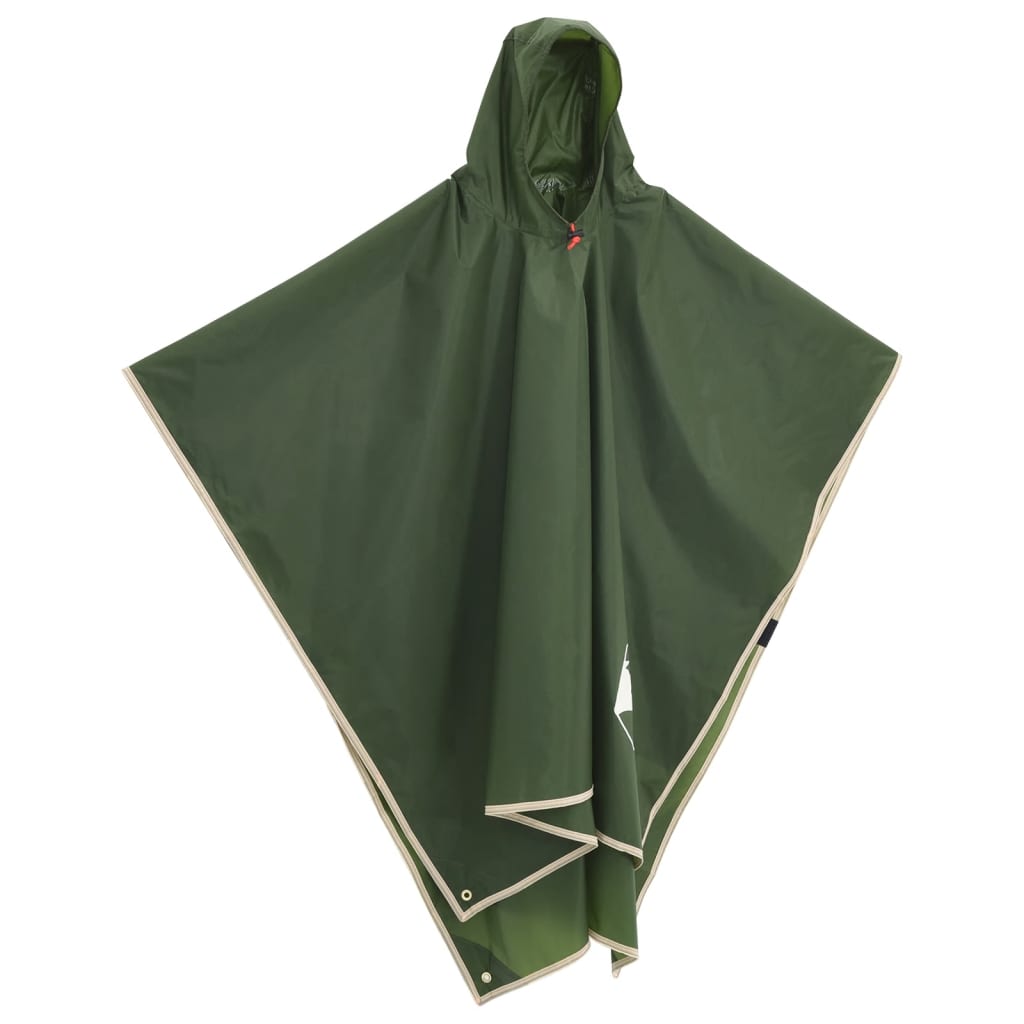 vidaXL Poncho de ploaie cu glugă, design 2 în 1, verde, 223x145 cm vidaXL Poncho de ploaie cu glugă, design 2 în 1, verde, 223x145 cm