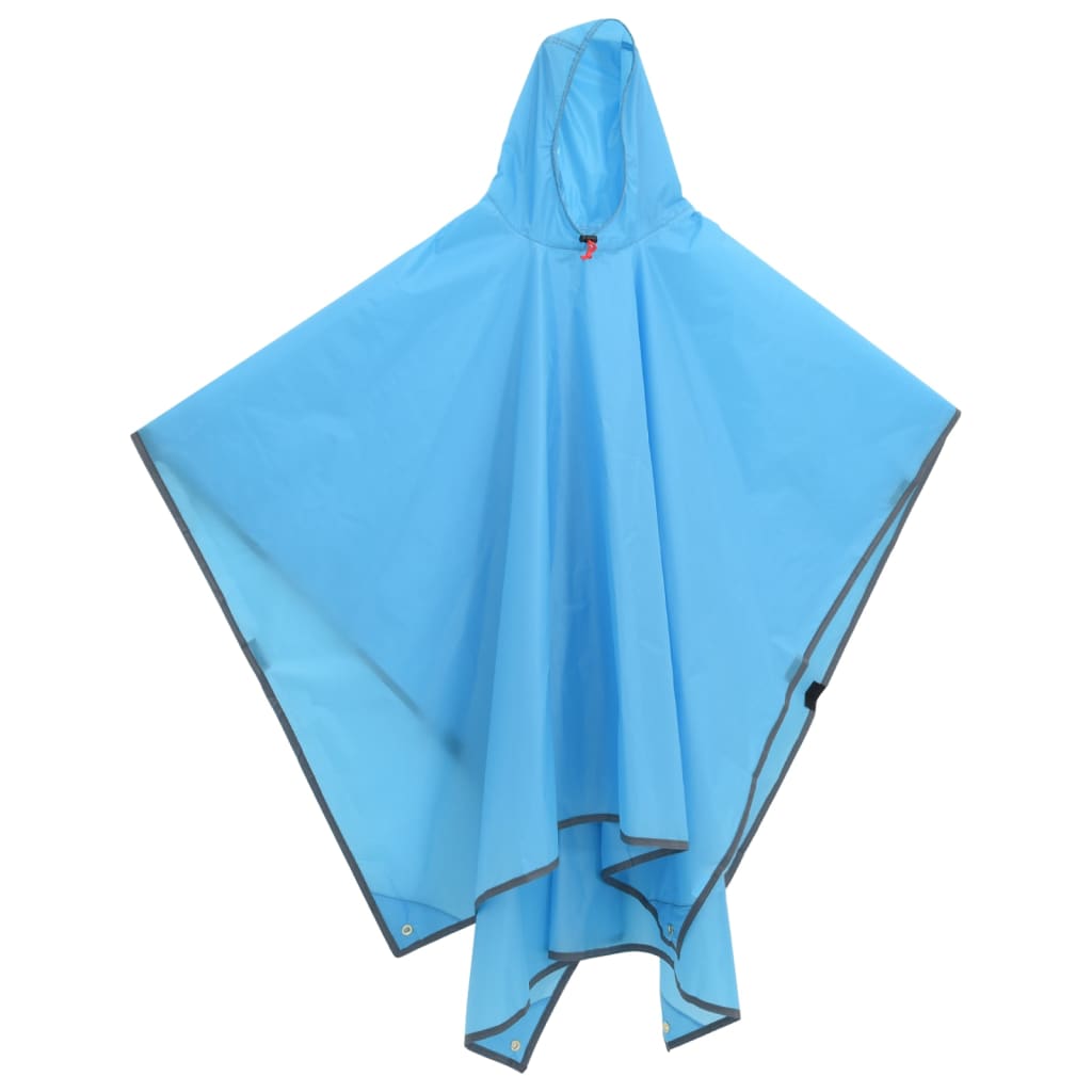 vidaXL Poncho de ploaie cu glugă, design 2 în 1, albastru, 223x145 cm vidaXL Poncho de ploaie cu glugă, design 2 în 1, albastru, 223x145 cm