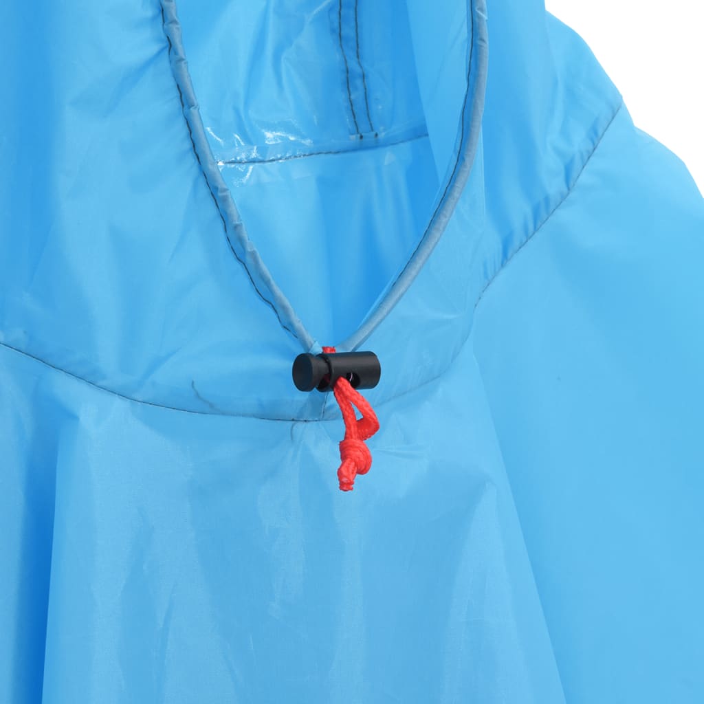 vidaXL Poncho de ploaie cu glugă, design 2 în 1, albastru, 223x145 cm vidaXL Poncho de ploaie cu glugă, design 2 în 1, albastru, 223x145 cm