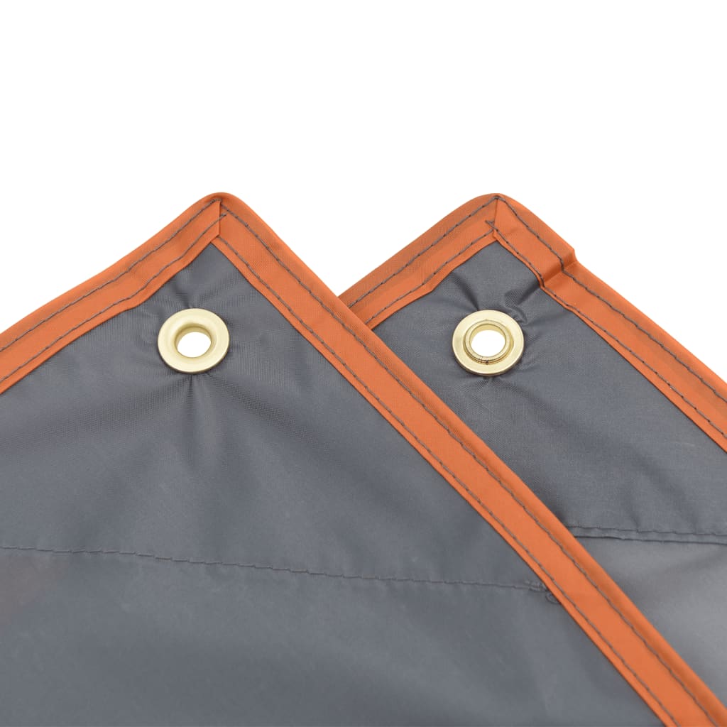 vidaXL Poncho ploaie cu glugă design 2 în 1 gri/portocaliu 223x145 cm vidaXL Poncho ploaie cu glugă design 2 în 1 gri/portocaliu 223x145 cm