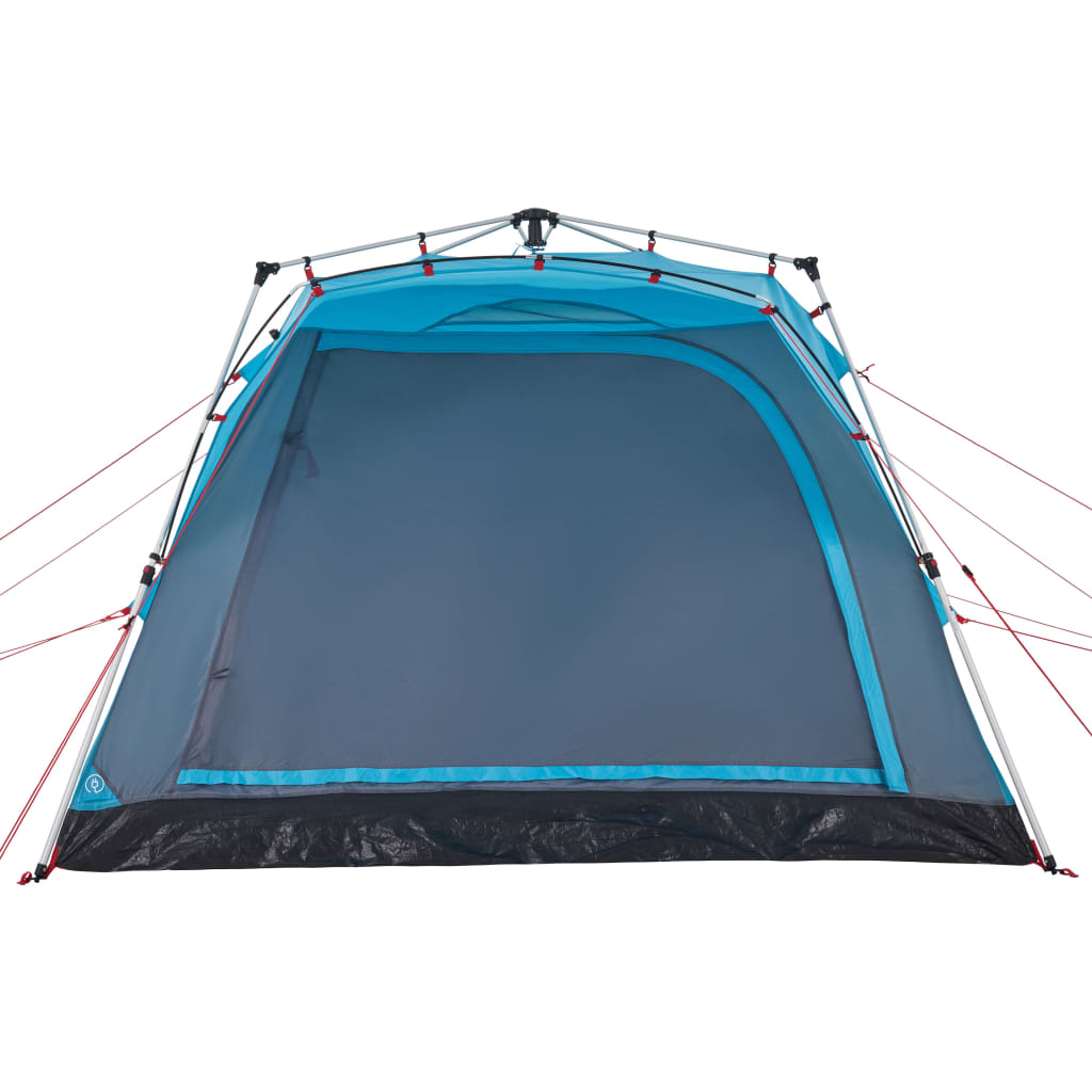 vidaXL Cort de camping cabană 4 persoane albastru cu eliberare rapidă