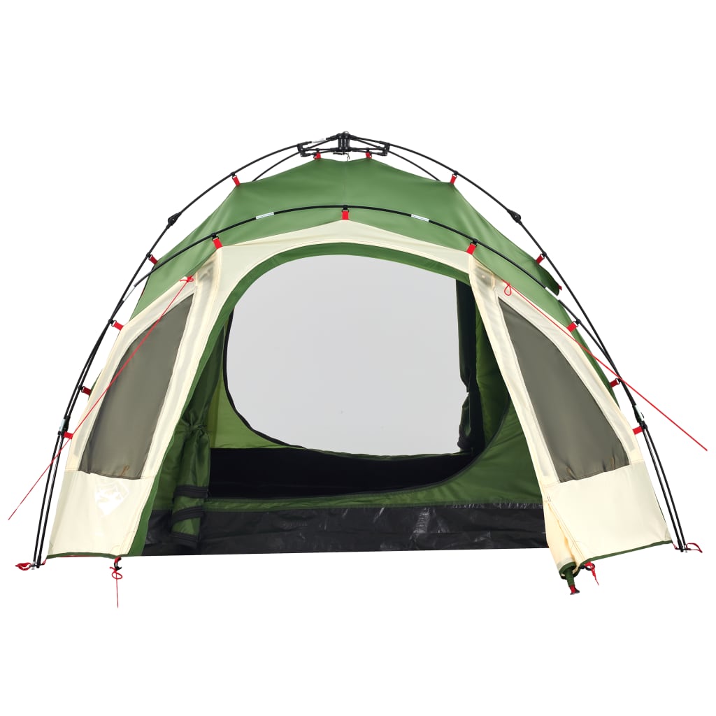 vidaXL Cort de camping cupolă 3 persoane, setare rapidă, verde