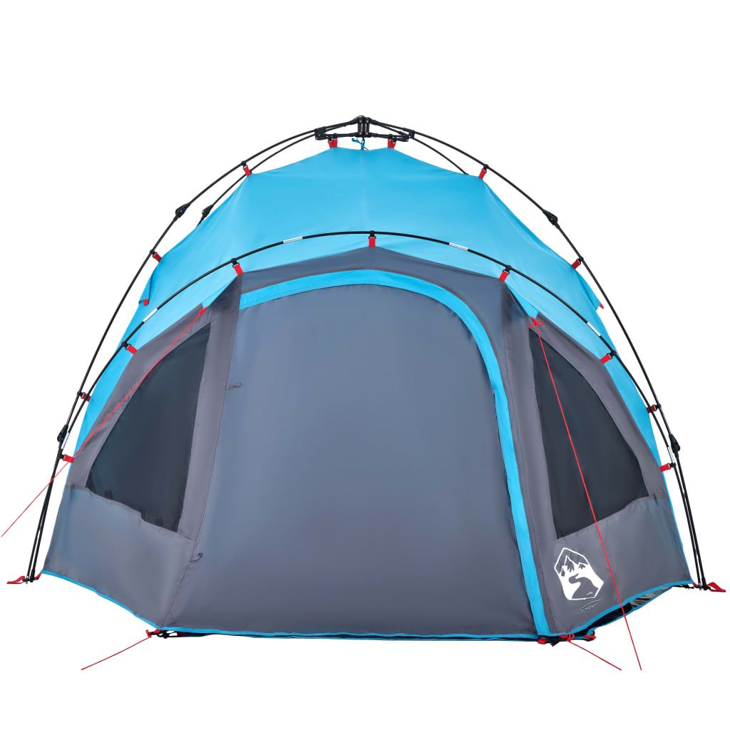 vidaXL Cort de camping cupolă 3 persoane, setare rapidă, albastru vidaXL Cort de camping cupolă 3 persoane, setare rapidă, albastru