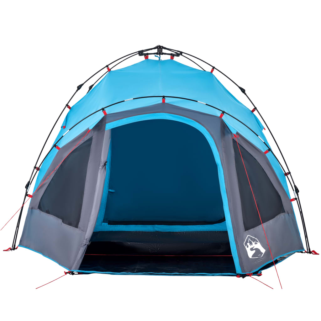 vidaXL Cort de camping cupolă 3 persoane, setare rapidă, albastru vidaXL Cort de camping cupolă 3 persoane, setare rapidă, albastru