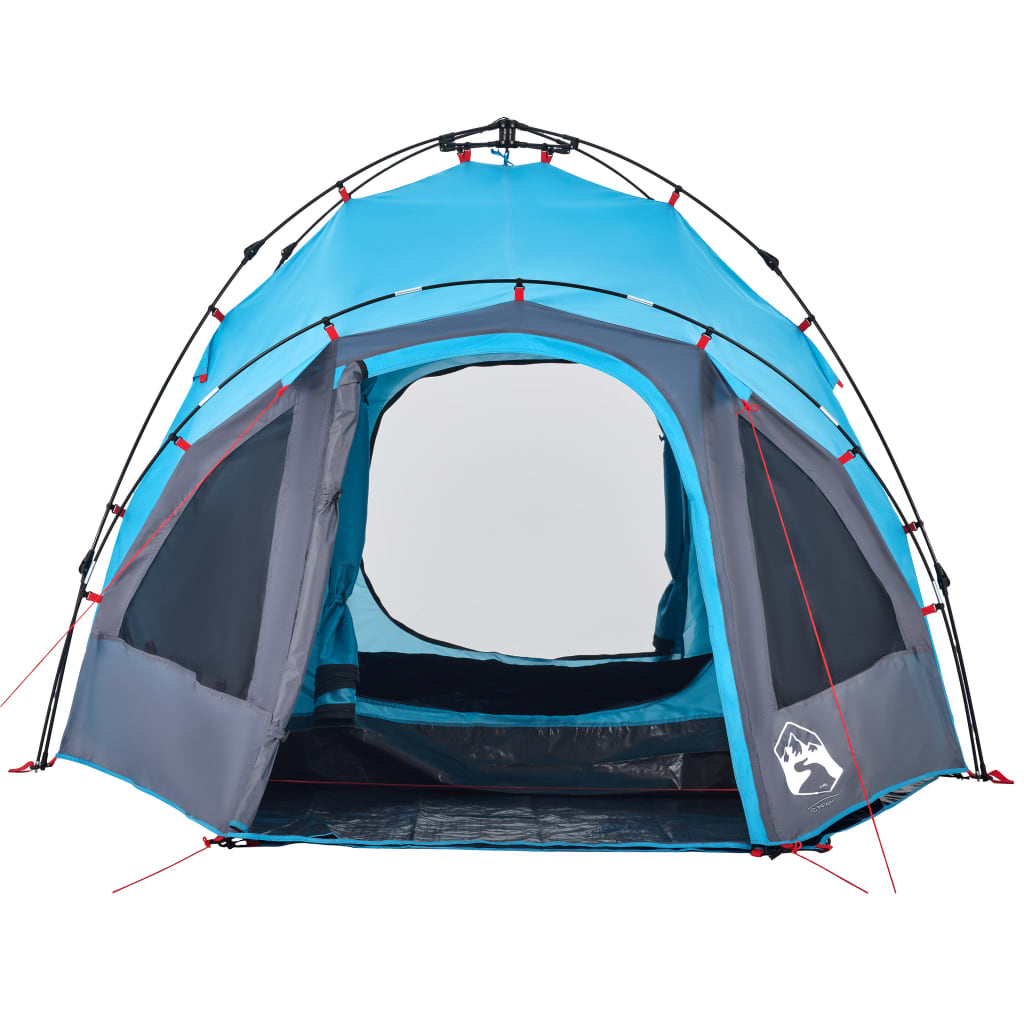 vidaXL Cort de camping cupolă 3 persoane, setare rapidă, albastru vidaXL Cort de camping cupolă 3 persoane, setare rapidă, albastru
