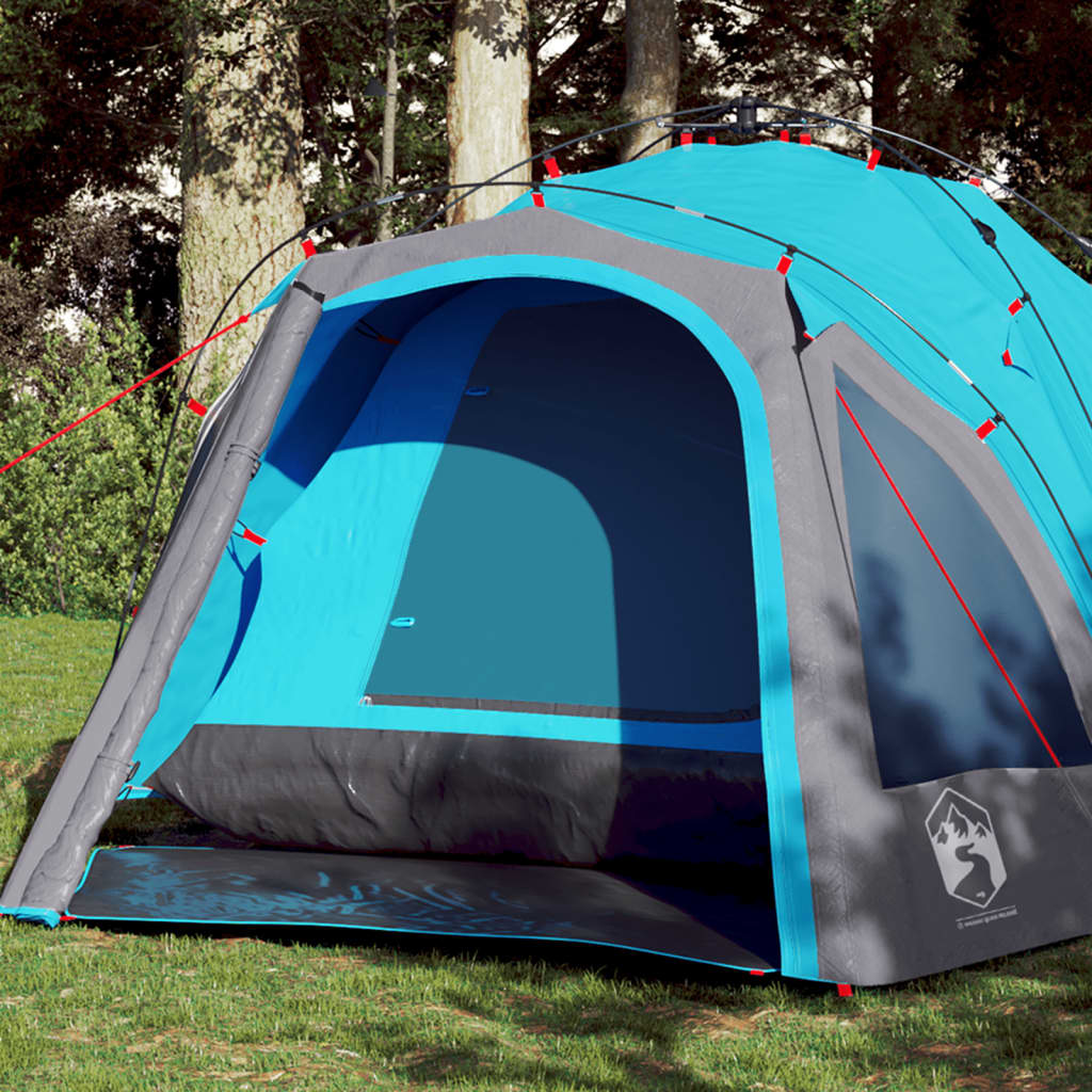 vidaXL Cort de camping cupolă 3 persoane, setare rapidă, albastru vidaXL Cort de camping cupolă 3 persoane, setare rapidă, albastru