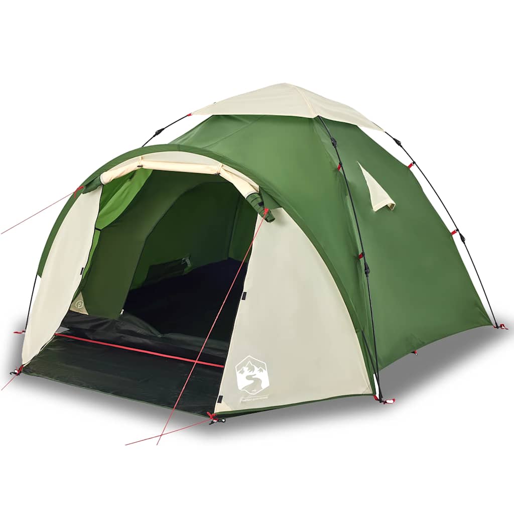 vidaXL Cort de camping cupolă 3 persoane, setare rapidă, verde vidaXL Cort de camping cupolă 3 persoane, setare rapidă, verde