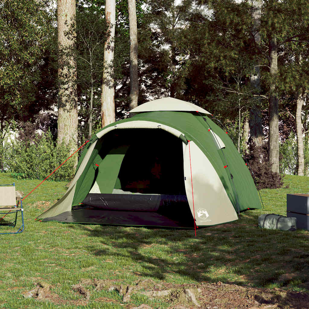 vidaXL Cort de camping cupolă 3 persoane, setare rapidă, verde vidaXL Cort de camping cupolă 3 persoane, setare rapidă, verde